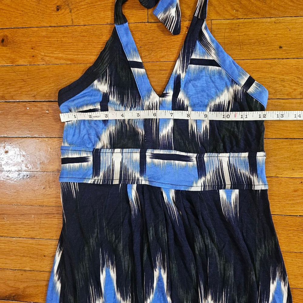 Banana Republic Halter Maxi Dress Blue Small - Picture 4 of 8